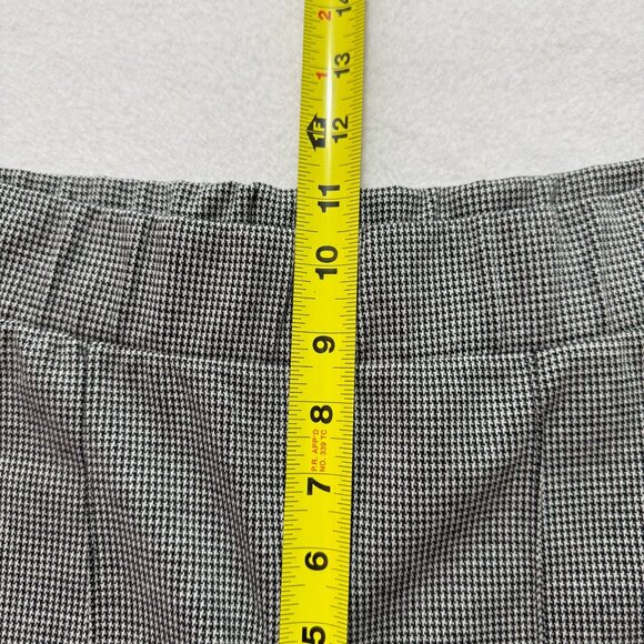 Croft & Barrow Women's Stretch Houndstooth Pintuck Black/White Ankle Pants Small - Picture 8 of 10